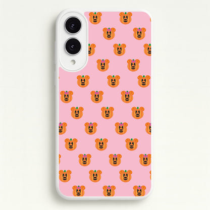 Female Mouse Pumpkin Pattern Halloween  - Disney Halloween Phone Case for Galaxy S25 Edge