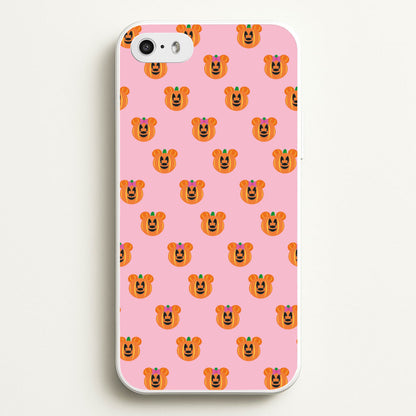 Female Mouse Pumpkin Pattern Halloween  - Disney Halloween Phone Case for iPhone 5 / 5s / SE 2016