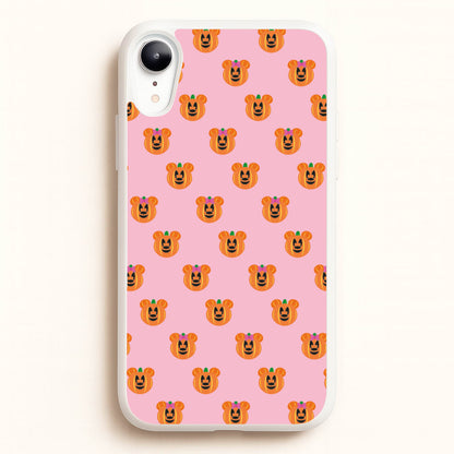 Female Mouse Pumpkin Pattern Halloween  - Disney Halloween Phone Case for iPhone XR