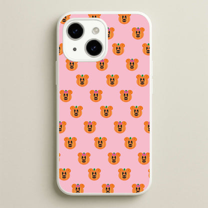 Female Mouse Pumpkin Pattern Halloween  - Disney Halloween Phone Case for iPhone 15 Plus