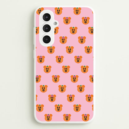 Female Mouse Pumpkin Pattern Halloween  - Disney Halloween Phone Case for Galaxy S23FE