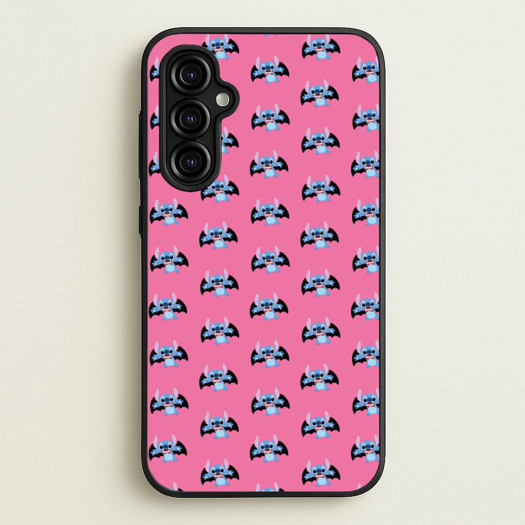 Vampire Alien Blue Pattern Halloween  - Disney Halloween Phone Case for Galaxy A54
