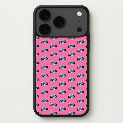 Vampire Alien Blue Pattern Halloween Phone Case for iPhone 17 Pro Max