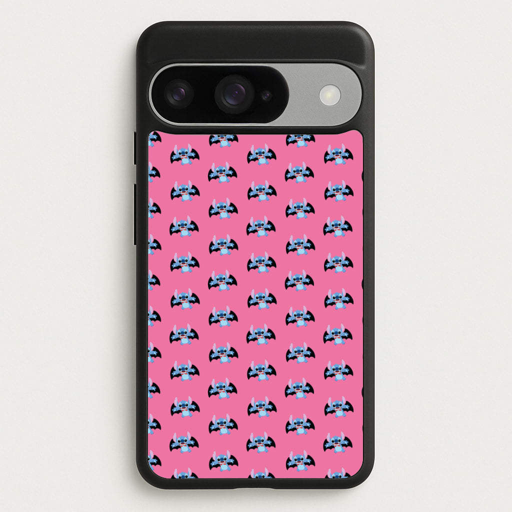Vampire Alien Blue Pattern Halloween Phone Case for Google Pixel 10 / 10 Pro
