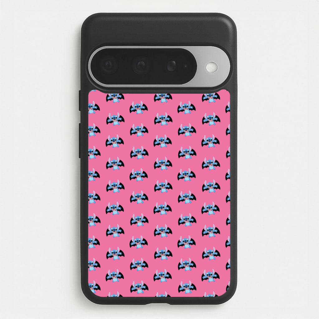 Vampire Alien Blue Pattern Halloween Phone Case for Google Pixel 10 Pro XL