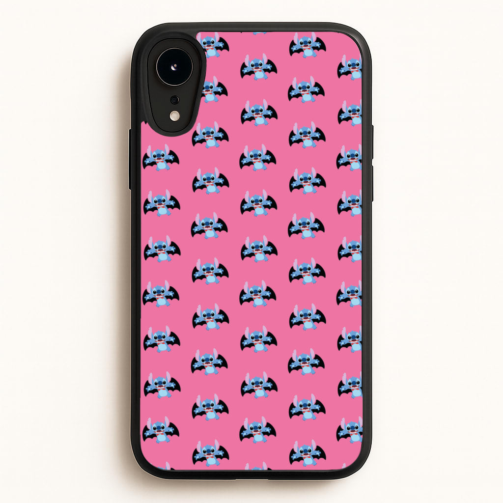 Vampire Alien Blue Pattern Halloween  - Disney Halloween Phone Case for iPhone XR