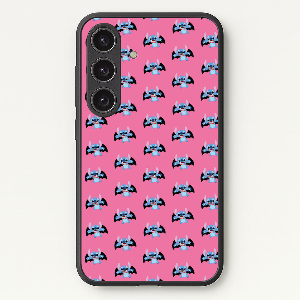 Vampire Alien Blue Pattern Halloween  - Disney Halloween Phone Case for Galaxy S24 Plus