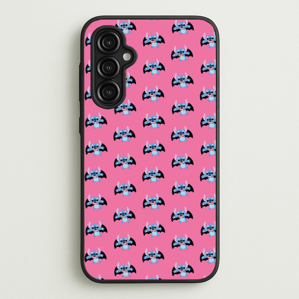 Vampire Alien Blue Pattern Halloween  - Disney Halloween Phone Case for Galaxy A14