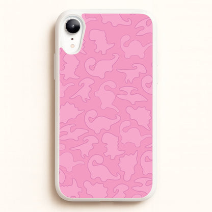 Pink Pattern - Dinosaurs  - Dinosaurs Phone Case for iPhone XR