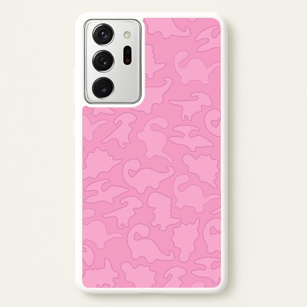Pink Pattern - Dinosaurs  - Dinosaurs Phone Case for Galaxy Note 20 Ultra