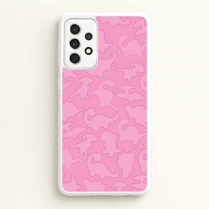 Pink Pattern - Dinosaurs  - Dinosaurs Phone Case for Galaxy A52 / A52s