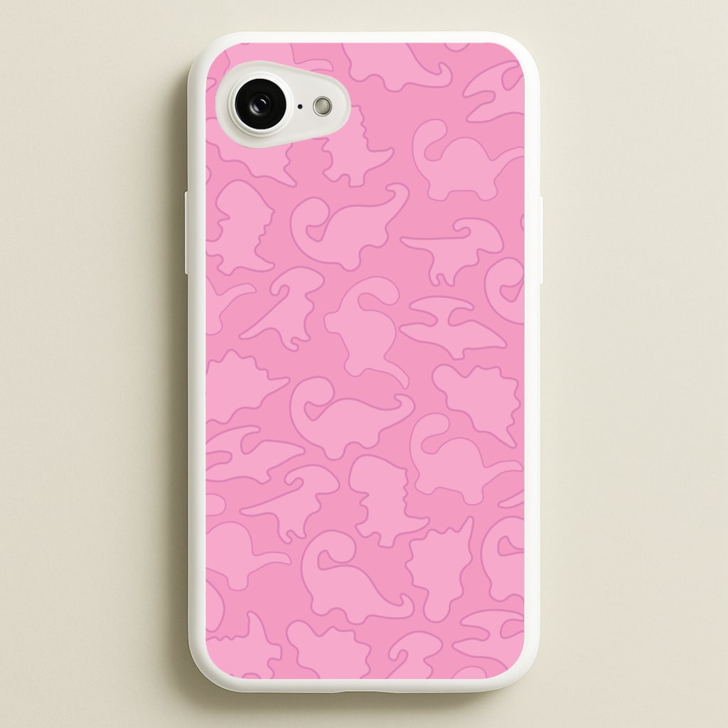 Pink Pattern - Dinosaurs  - Dinosaurs Phone Case for iPhone 16e