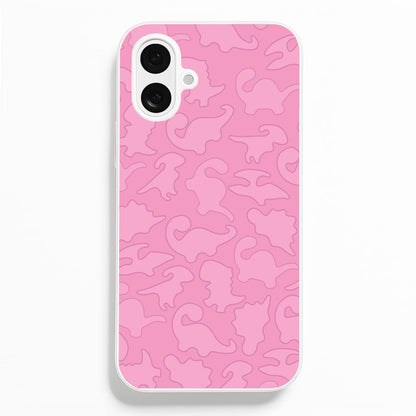Pink Pattern - Dinosaurs  - Dinosaurs Phone Case for iPhone 16 Plus