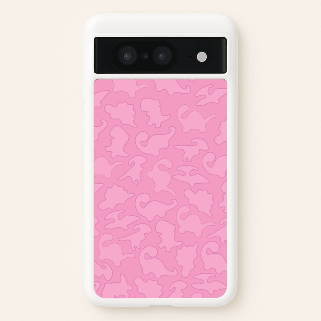 Pink Pattern - Dinosaurs  - Dinosaurs Phone Case for Google Pixel 8