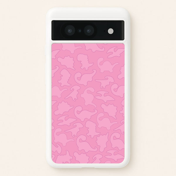 Pink Pattern - Dinosaurs  - Dinosaurs Phone Case for Google Pixel 8