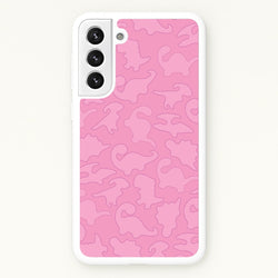 Pink Pattern - Dinosaurs  - Dinosaurs Phone Case for Galaxy S22