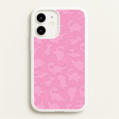 Pink Pattern - Dinosaurs  - Dinosaurs Phone Case for iPhone 12 Mini