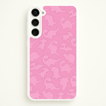 Pink Pattern - Dinosaurs  - Dinosaurs Phone Case for Galaxy S23