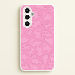 Pink Pattern - Dinosaurs  - Dinosaurs Phone Case for Galaxy A54