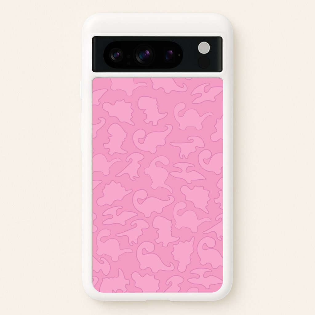 Pink Pattern - Dinosaurs  - Dinosaurs Phone Case for Google Pixel 8 Pro