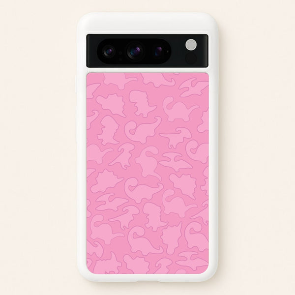 Pink Pattern - Dinosaurs  - Dinosaurs Phone Case for Google Pixel 8 Pro