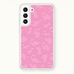 Pink Pattern - Dinosaurs  - Dinosaurs Phone Case for Galaxy S22 Plus