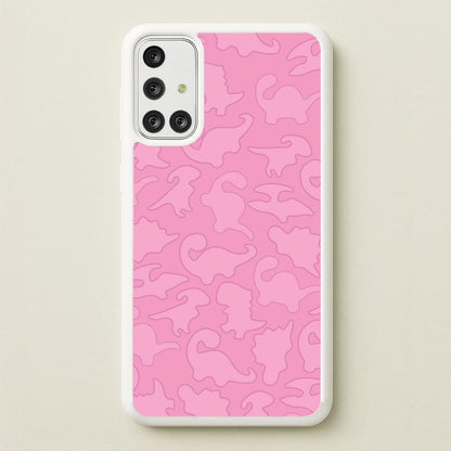 Pink Pattern - Dinosaurs  - Dinosaurs Phone Case for Galaxy A71