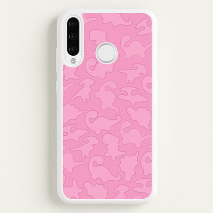 Pink Pattern - Dinosaurs  - Dinosaurs Phone Case for Huawei P30 Lite