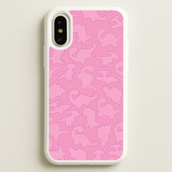 Pink Pattern - Dinosaurs  - Dinosaurs Phone Case for iPhone X / XS