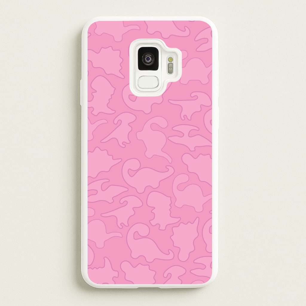 Pink Pattern - Dinosaurs  - Dinosaurs Phone Case for Galaxy S9