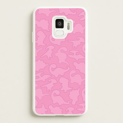 Pink Pattern - Dinosaurs  - Dinosaurs Phone Case for Galaxy S9