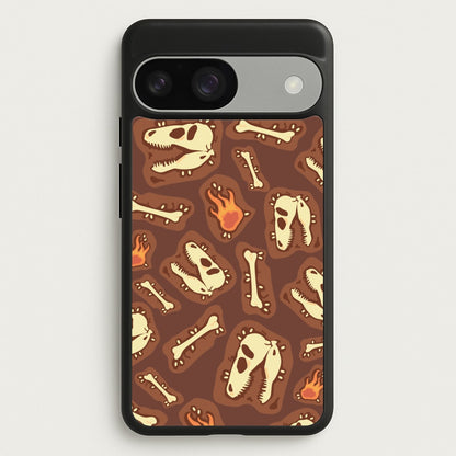 Bones And Skulls - Dinosaurs  - Dinosaurs Phone Case for Google Pixel 9 / 9 Pro