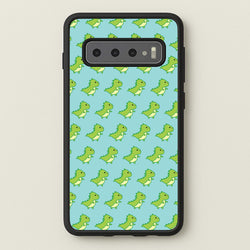 Green Dinosaurs Pattern - Dinosaurs  - Dinosaurs Phone Case for Galaxy S10 Plus