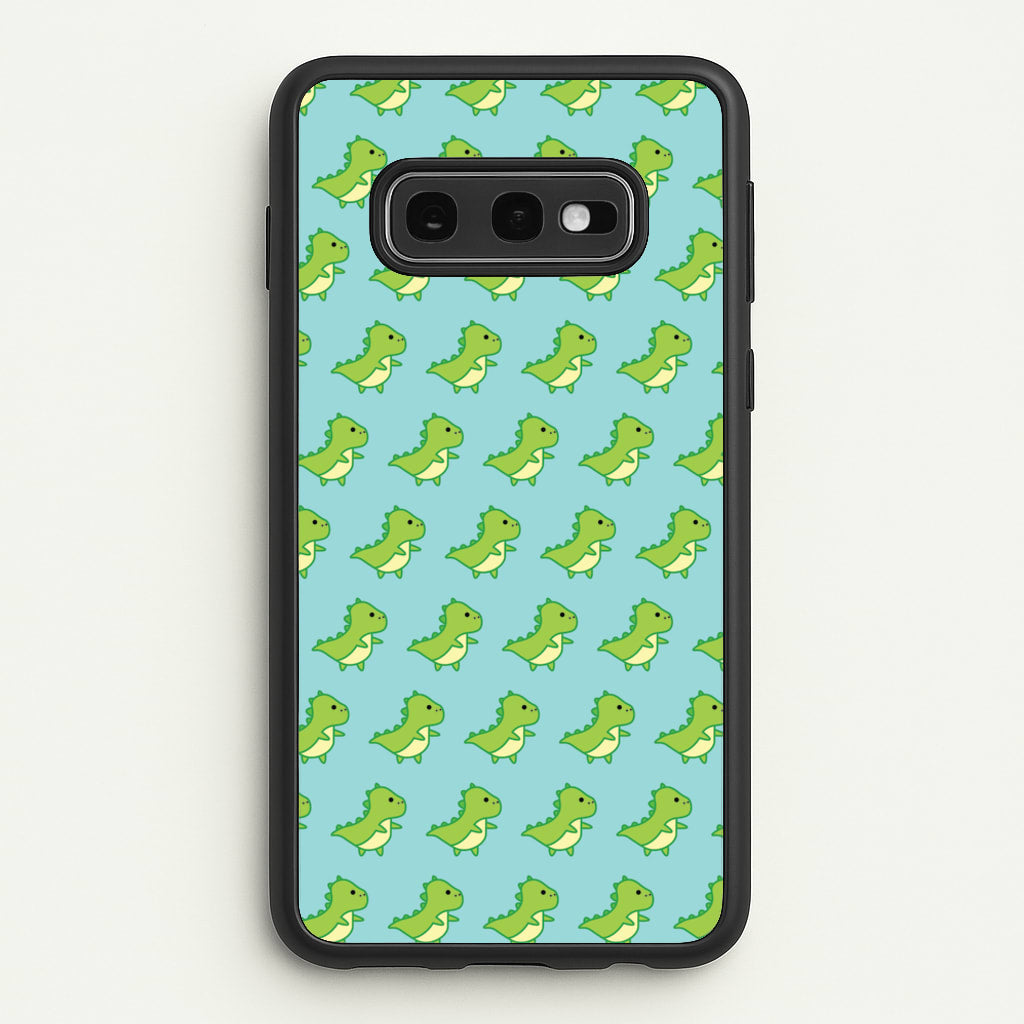 Green Dinosaurs Pattern - Dinosaurs  - Dinosaurs Phone Case for Galaxy S10e