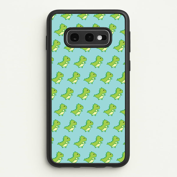 Green Dinosaurs Pattern - Dinosaurs  - Dinosaurs Phone Case for Galaxy S10e
