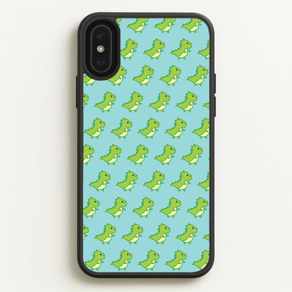 Green Dinosaurs Pattern - Dinosaurs  - Dinosaurs Phone Case for iPhone XS Max