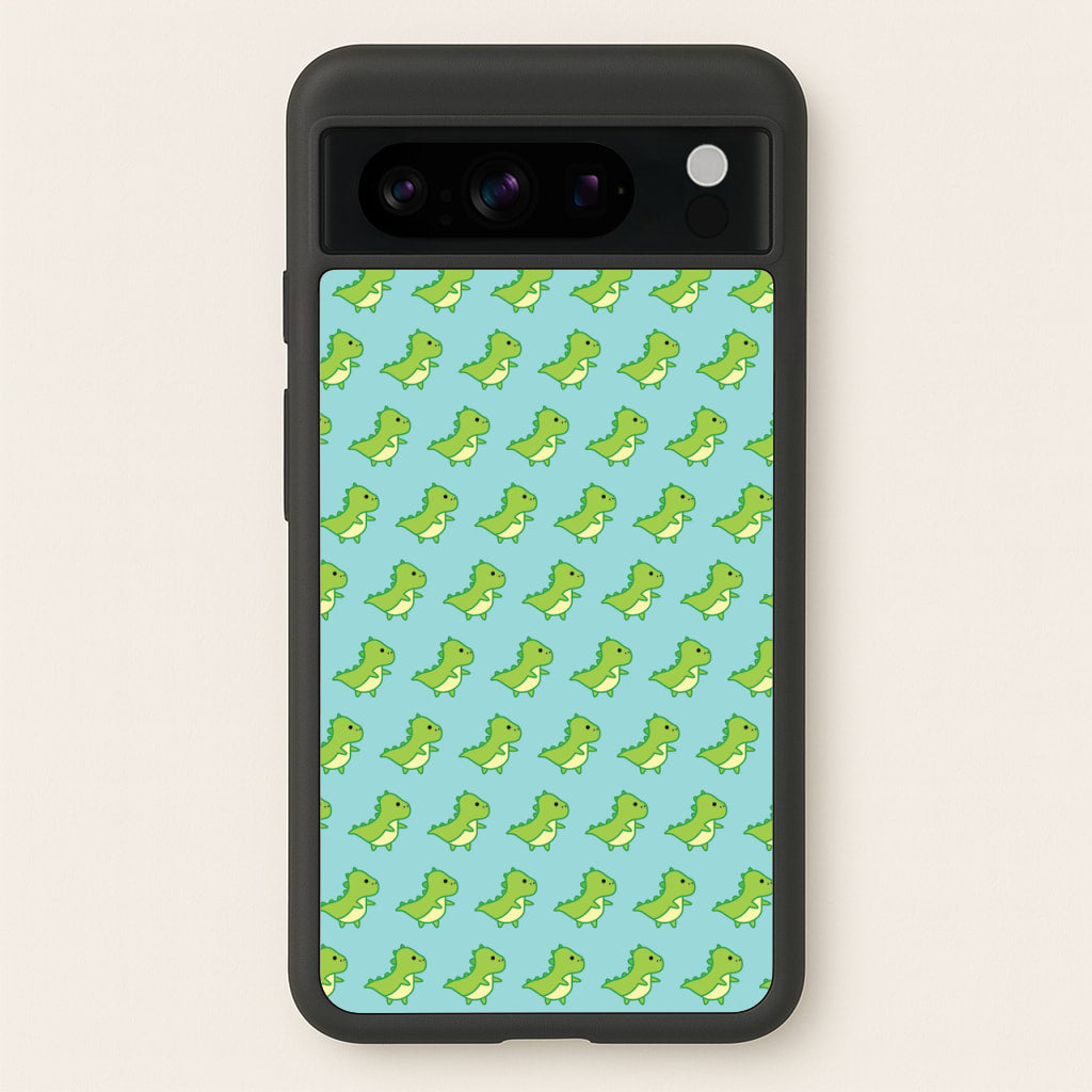 Green Dinosaurs Pattern - Dinosaurs  - Dinosaurs Phone Case for Google Pixel 8 Pro