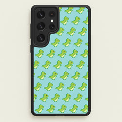 Green Dinosaurs Pattern - Dinosaurs  - Dinosaurs Phone Case for Galaxy S22 Ultra