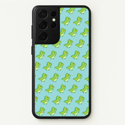 Green Dinosaurs Pattern - Dinosaurs  - Dinosaurs Phone Case for Galaxy S21 Ultra
