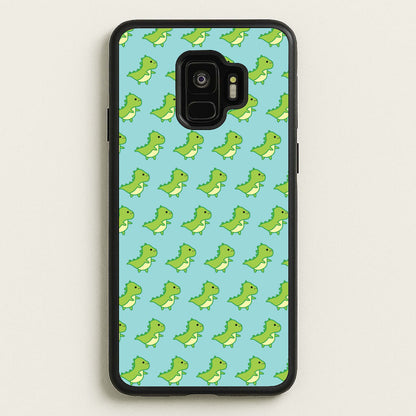Green Dinosaurs Pattern - Dinosaurs  - Dinosaurs Phone Case for Galaxy S9