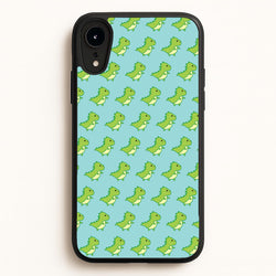 Green Dinosaurs Pattern - Dinosaurs  - Dinosaurs Phone Case for iPhone XR