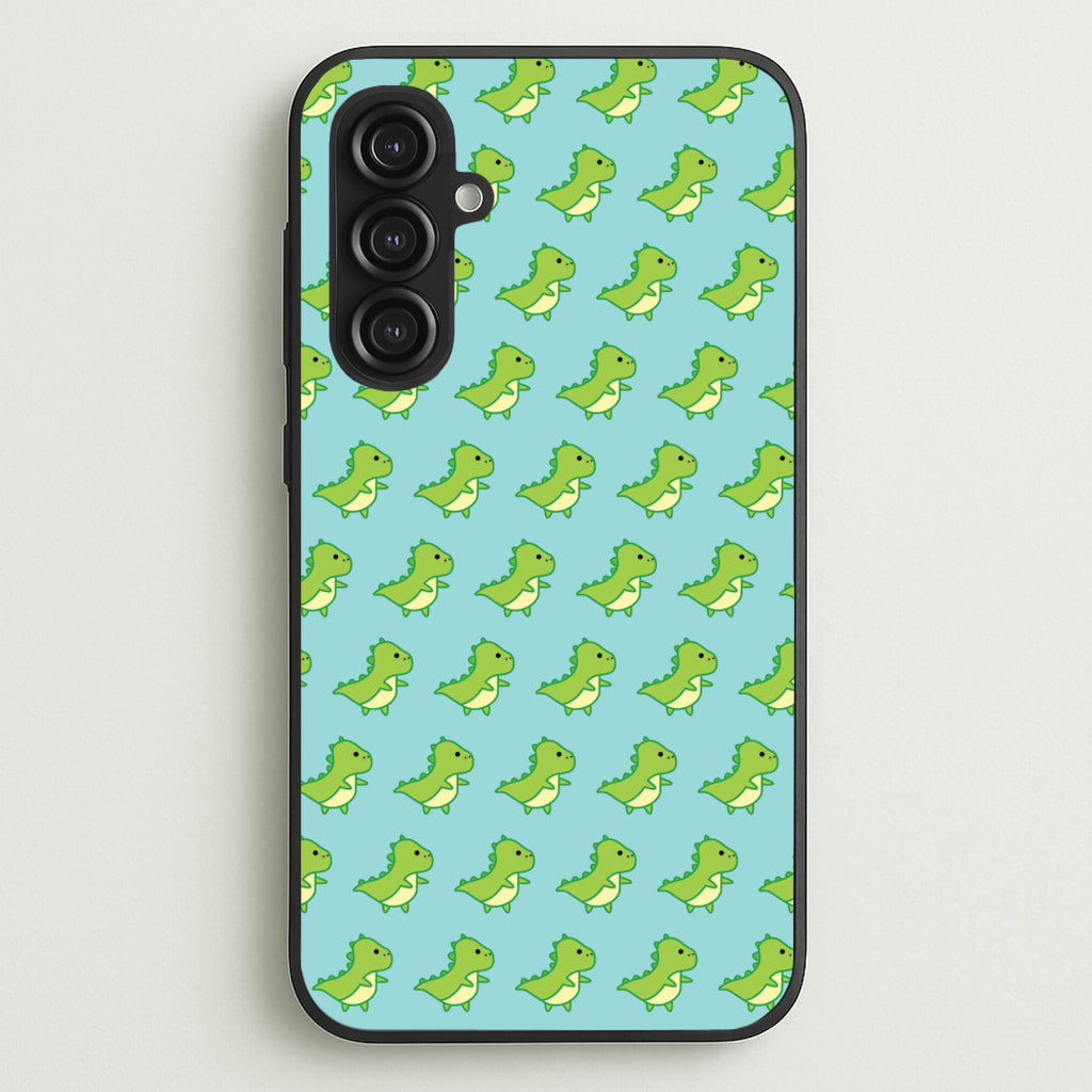 Green Dinosaurs Pattern - Dinosaurs  - Dinosaurs Phone Case for Galaxy S23FE