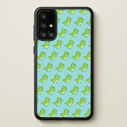 Green Dinosaurs Pattern - Dinosaurs  - Dinosaurs Phone Case for Galaxy A71