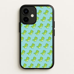 Green Dinosaurs Pattern - Dinosaurs  - Dinosaurs Phone Case for iPhone 12 Mini