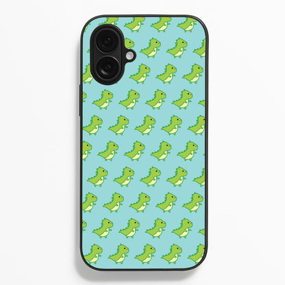 Green Dinosaurs Pattern - Dinosaurs  - Dinosaurs Phone Case for iPhone 16 Plus