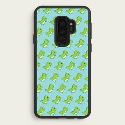 Green Dinosaurs Pattern - Dinosaurs  - Dinosaurs Phone Case for Galaxy S9 Plus