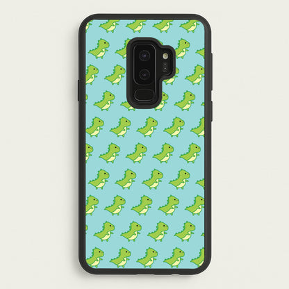 Green Dinosaurs Pattern - Dinosaurs  - Dinosaurs Phone Case for Galaxy S9 Plus