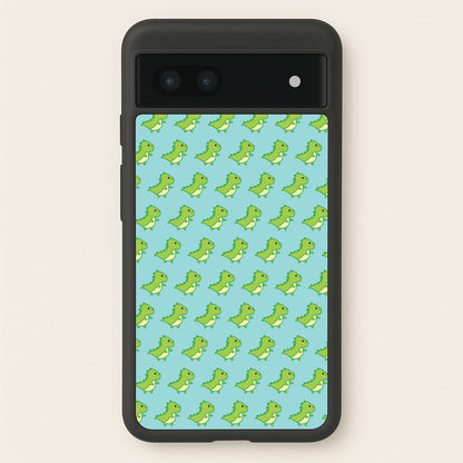 Green Dinosaurs Pattern - Dinosaurs  - Dinosaurs Phone Case for Google Pixel 7a
