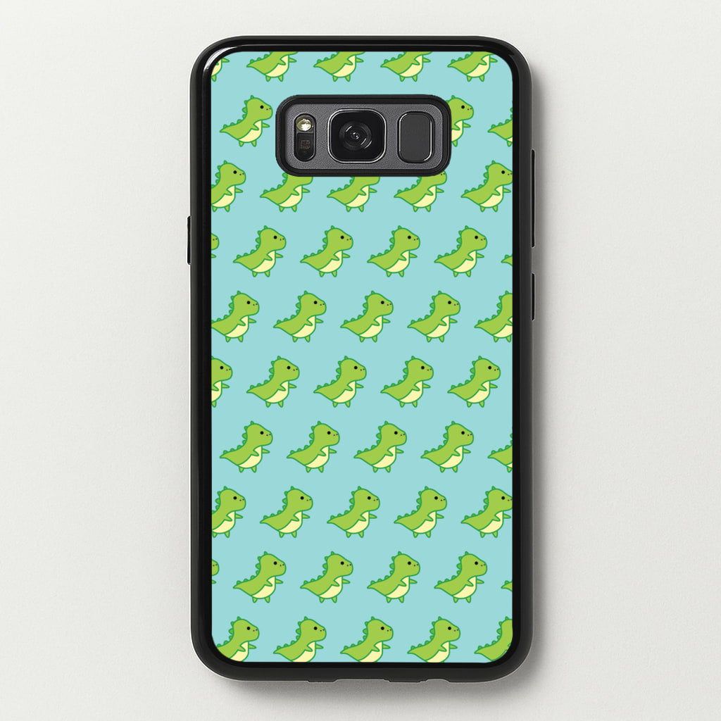 Green Dinosaurs Pattern - Dinosaurs  - Dinosaurs Phone Case for Galaxy S8