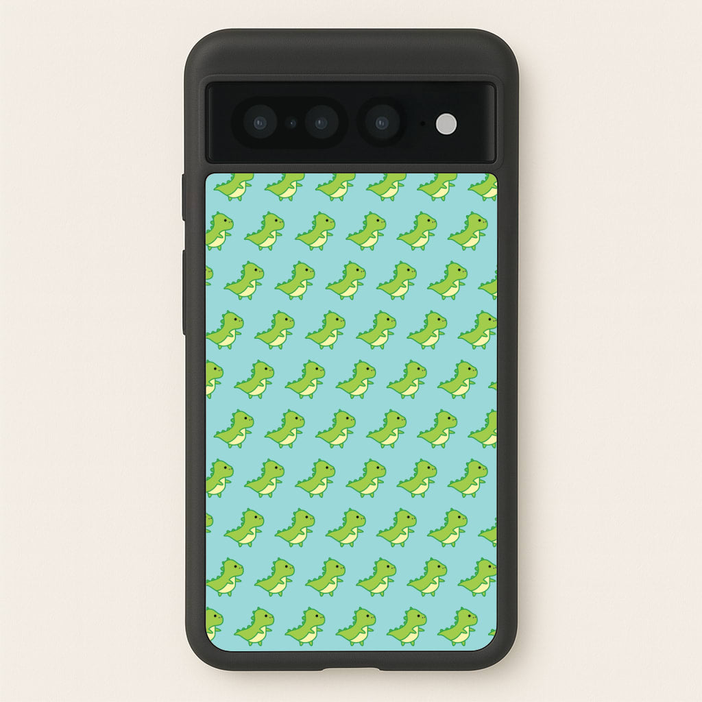 Green Dinosaurs Pattern - Dinosaurs  - Dinosaurs Phone Case for Google Pixel 7 Pro